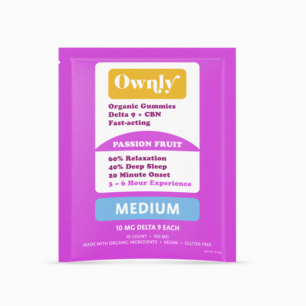 Passion Fruit THC Gummies- MEDIUM STRENGTH