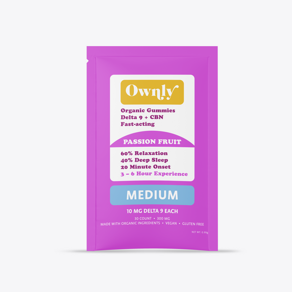 Passion Fruit THC Gummies- MEDIUM STRENGTH