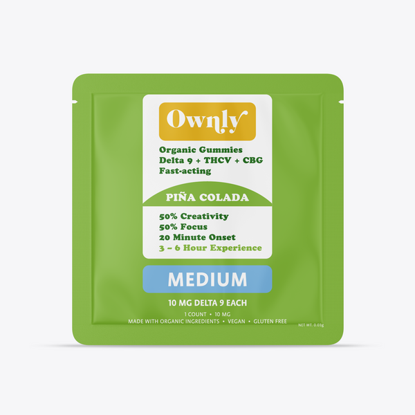 Pina Colada THC Gummies- MEDIUM STRENGTH