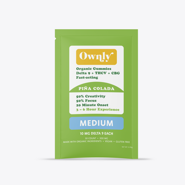 Pina Colada THC Gummies- MEDIUM STRENGTH