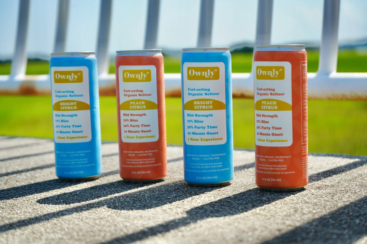 Bright Citrus and Peach Citrus seltzers