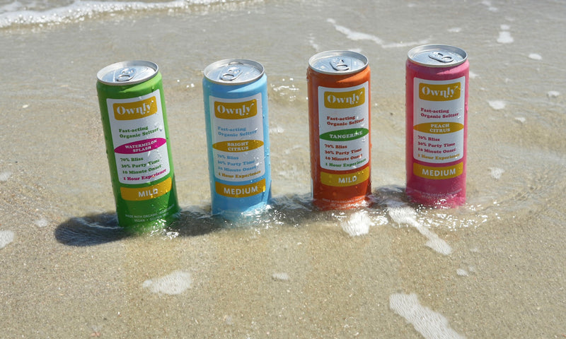 Ownly seltzers in the surf