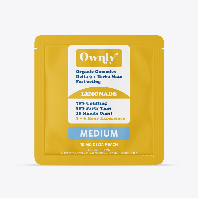 Lemonade gummies pouch, front label